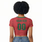 Custom Morocco 2026 Football Raglan Cropped T shirt Atlas Lionesses Born Winners