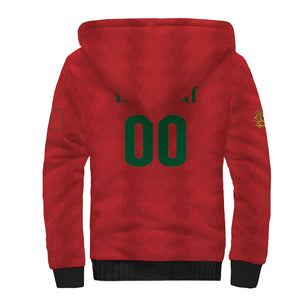 Custom Morocco 2026 Football Sherpa Hoodie Atlas Lionesses Born Winners