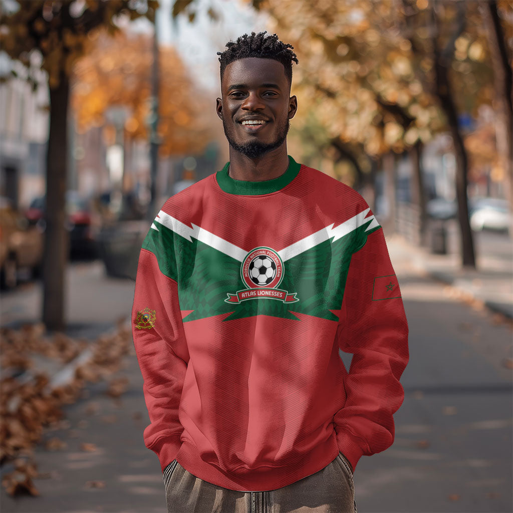 Custom Morocco 2026 Football Sweatshirt Atlas Lionesses Born Winners