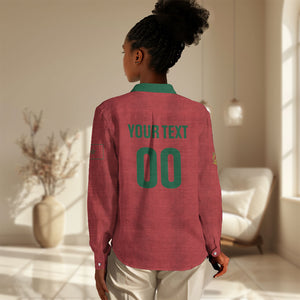 Custom Morocco 2026 Football Women Casual Shirt Atlas Lionesses Born Winners