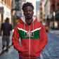 Custom Morocco 2026 Football Zip Hoodie Atlas Lionesses Born Winners