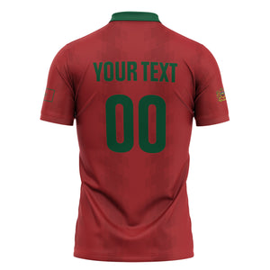 Custom Morocco 2026 Football Zipper Polo Shirt Atlas Lionesses Born Winners