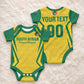 Custom South Africa 2026 Football Baby Onesie Banyana Banyana