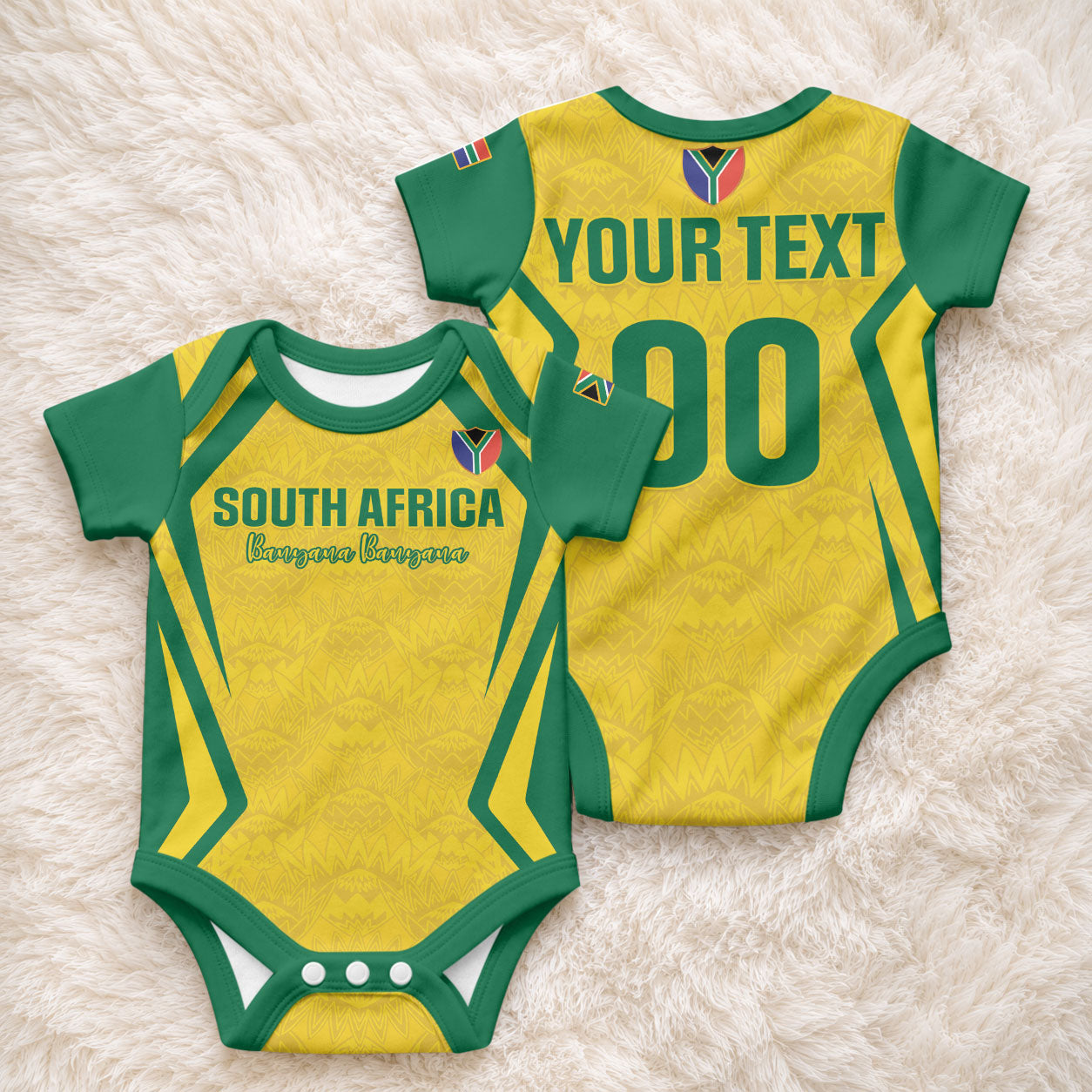 Custom South Africa 2026 Football Baby Onesie Banyana Banyana