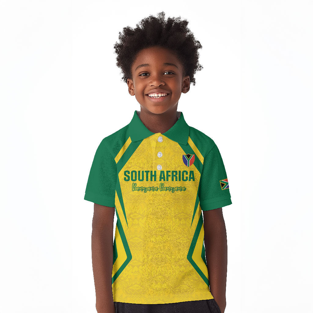 Custom South Africa 2026 Football Kid Polo Shirt Banyana Banyana