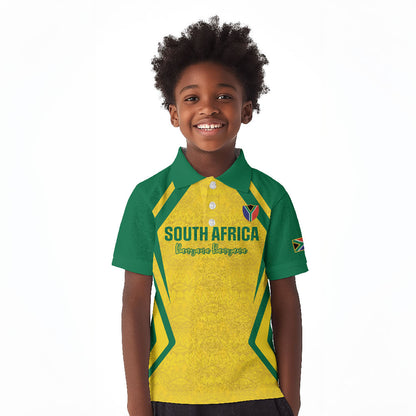 Custom South Africa 2026 Football Kid Polo Shirt Banyana Banyana
