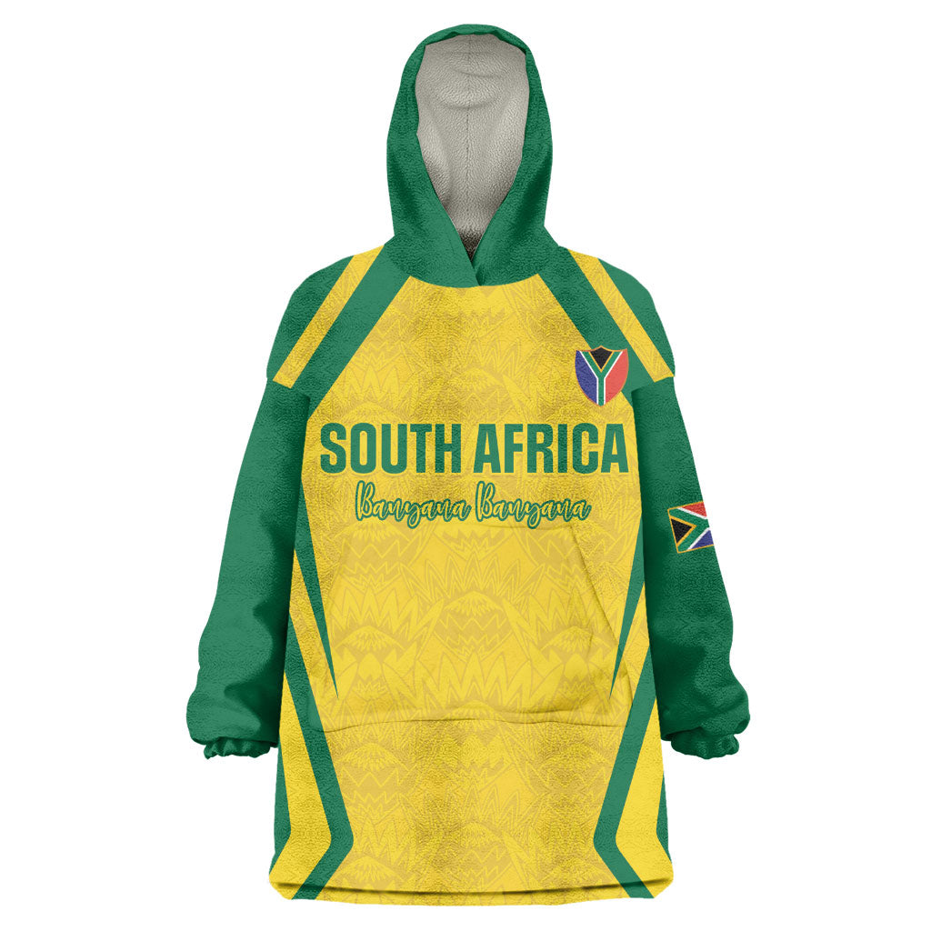 Custom South Africa 2026 Football Kid Wearable Blanket Hoodie Banyana Banyana