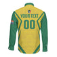 Custom South Africa 2026 Football Long Sleeve Button Shirt Banyana Banyana