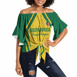 Custom South Africa 2026 Football Off Shoulder Wrap Waist Top Banyana Banyana