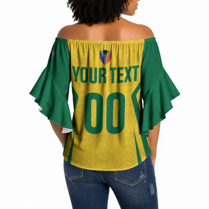 Custom South Africa 2026 Football Off Shoulder Wrap Waist Top Banyana Banyana