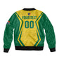 Custom South Africa 2026 Football Sleeve Zip Bomber Jacket Banyana Banyana