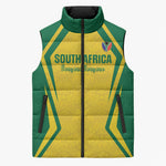 Custom South Africa 2026 Football Sleeveless Puffer Jacket Banyana Banyana