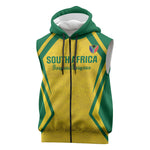 Custom South Africa 2026 Football Sleeveless Zip Hoodie Banyana Banyana