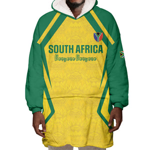 Custom South Africa 2026 Football Wearable Blanket Hoodie Banyana Banyana