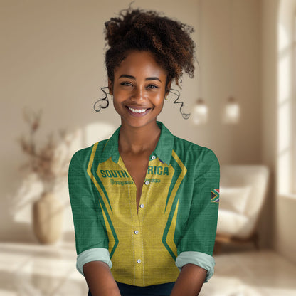Custom South Africa 2026 Football Women Casual Shirt Banyana Banyana