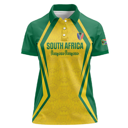 Custom South Africa 2026 Football Women Polo Shirt Banyana Banyana