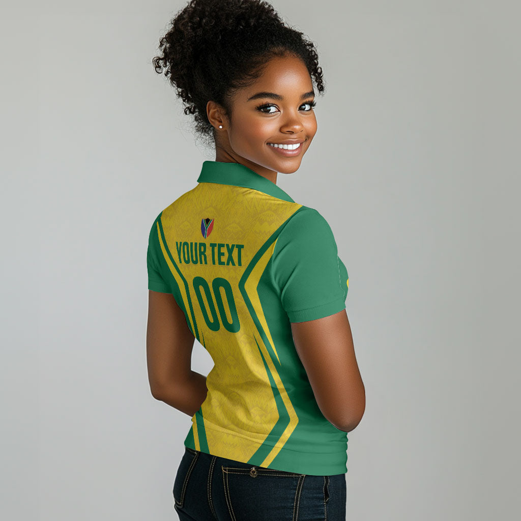Custom South Africa 2026 Football Women Polo Shirt Banyana Banyana