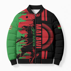 Custom Malawi 2026 Football Bomber Puffer Jacket Go Scorchers Go Champions