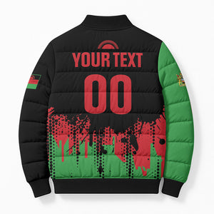 Custom Malawi 2026 Football Bomber Puffer Jacket Go Scorchers Go Champions