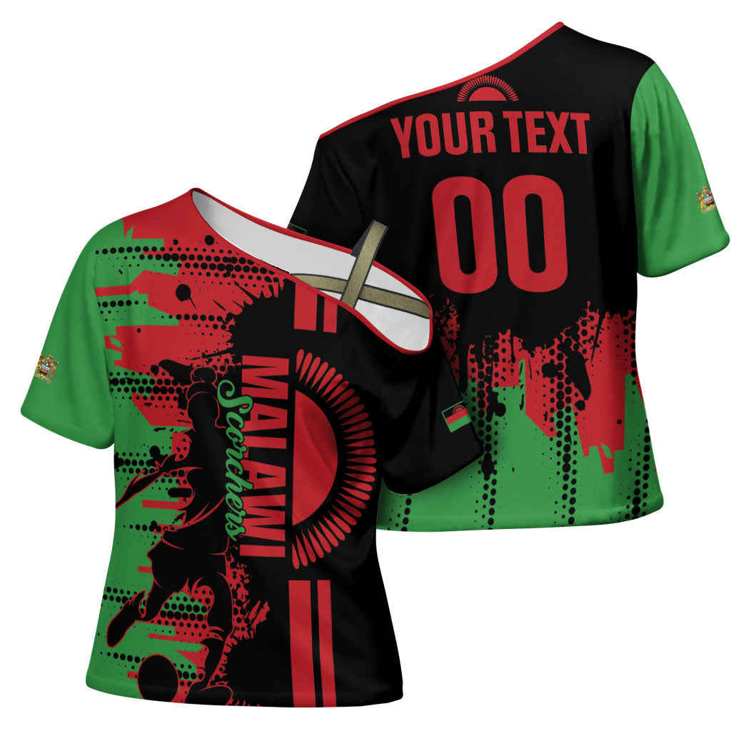 Custom Malawi 2026 Football Cross Shoulder Shirt Go Scorchers Go Champions