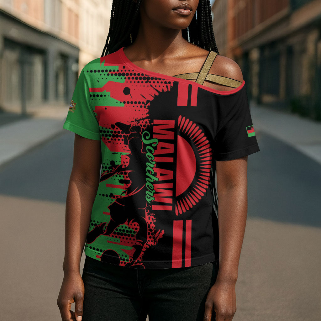 Custom Malawi 2026 Football Cross Shoulder Shirt Go Scorchers Go Champions