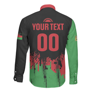 Custom Malawi 2026 Football Long Sleeve Button Shirt Go Scorchers Go Champions