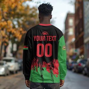 Custom Malawi 2026 Football Long Sleeve Shirt Go Scorchers Go Champions