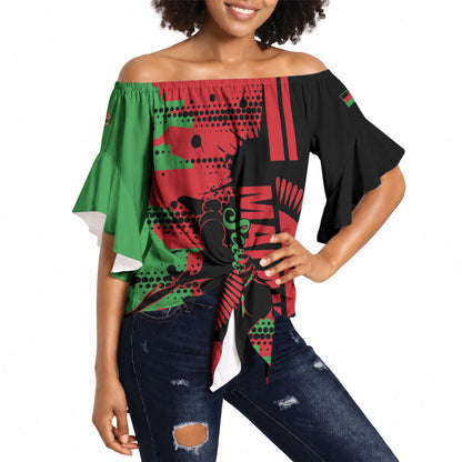 Custom Malawi 2026 Football Off Shoulder Wrap Waist Top Go Scorchers Go Champions
