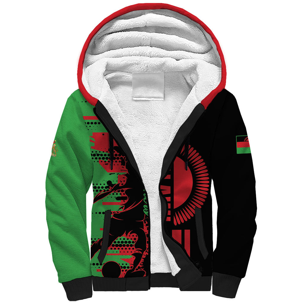 Custom Malawi 2026 Football Sherpa Hoodie Go Scorchers Go Champions