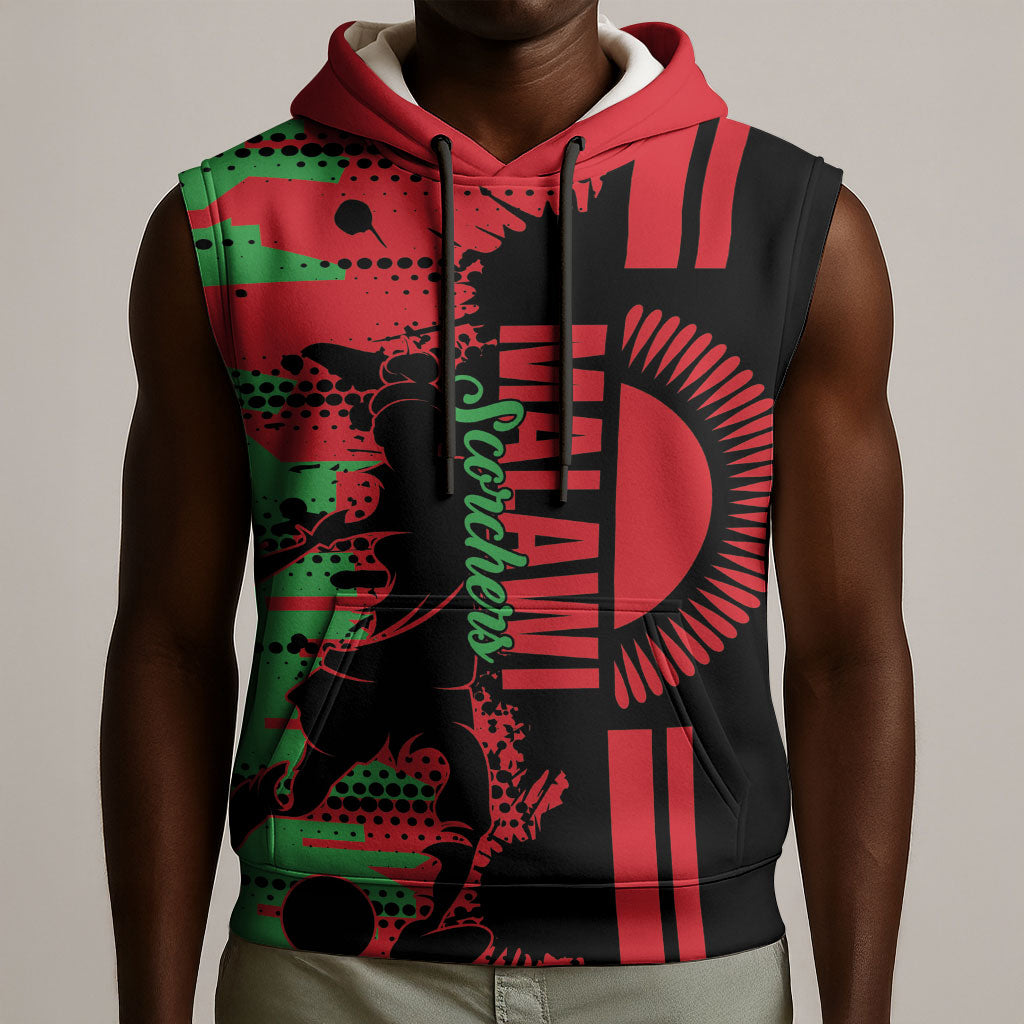 Custom Malawi 2026 Football Sleeveless Hoodie Go Scorchers Go Champions