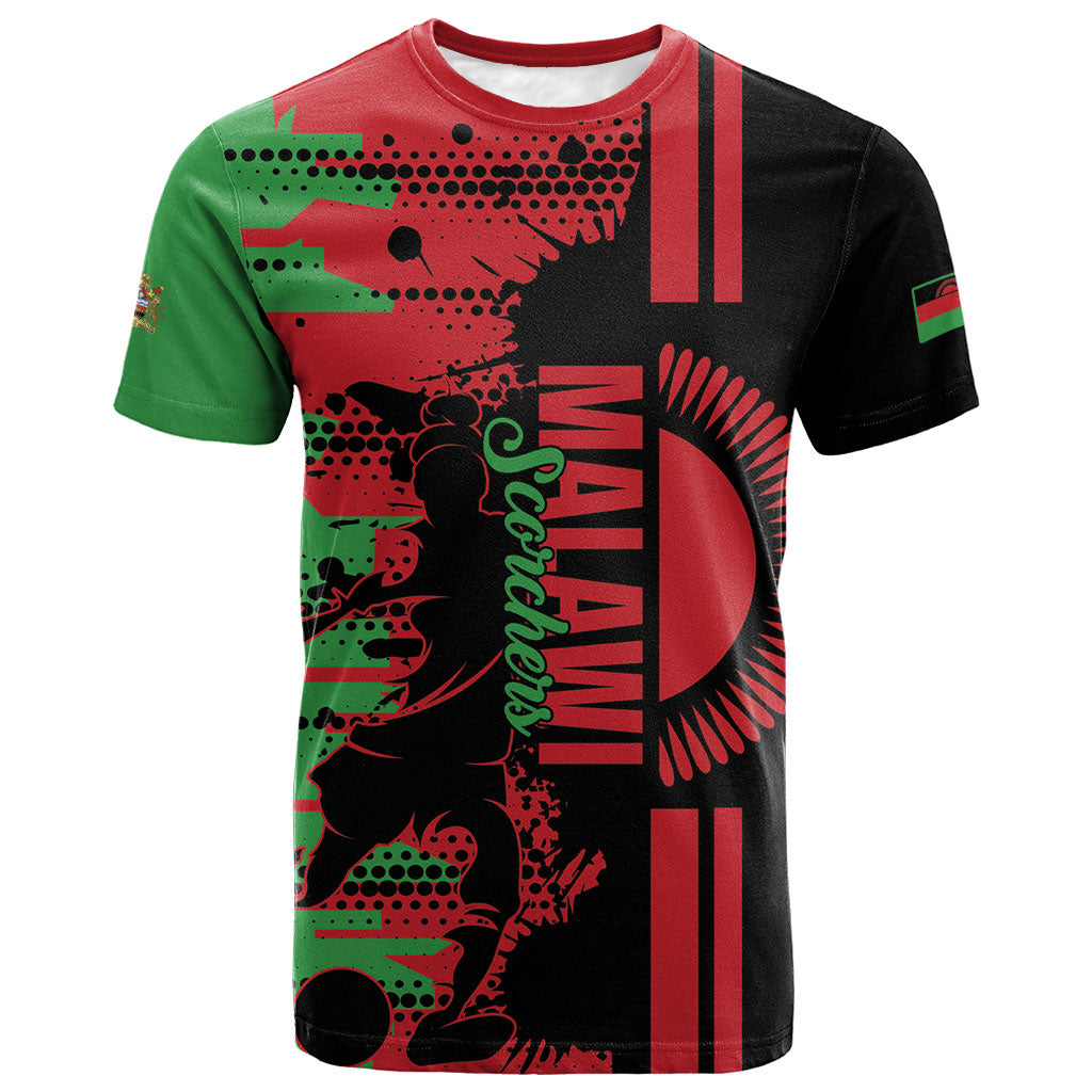 Custom Malawi 2026 Football T shirt Go Scorchers Go Champions