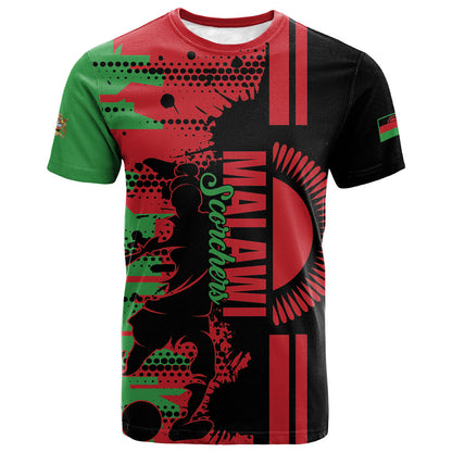 Custom Malawi 2026 Football T shirt Go Scorchers Go Champions
