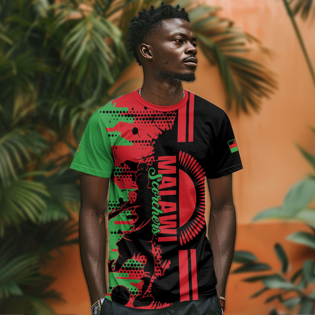 Custom Malawi 2026 Football T shirt Go Scorchers Go Champions