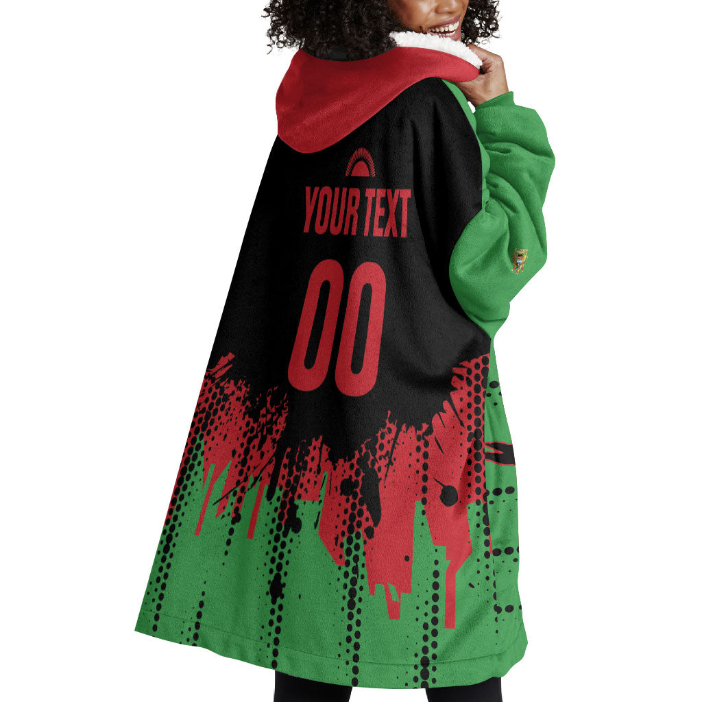 Custom Malawi 2026 Football Wearable Blanket Hoodie Go Scorchers Go Champions