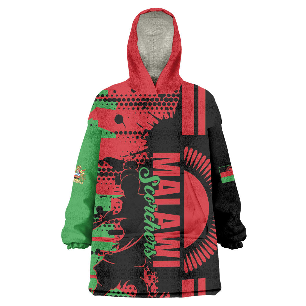 Custom Malawi 2026 Football Wearable Blanket Hoodie Go Scorchers Go Champions