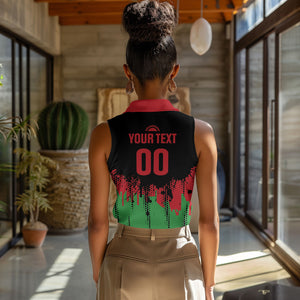 Custom Malawi 2026 Football Women Sleeveless Polo Shirt Go Scorchers Go Champions