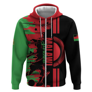 Custom Malawi 2026 Football Zip Hoodie Go Scorchers Go Champions