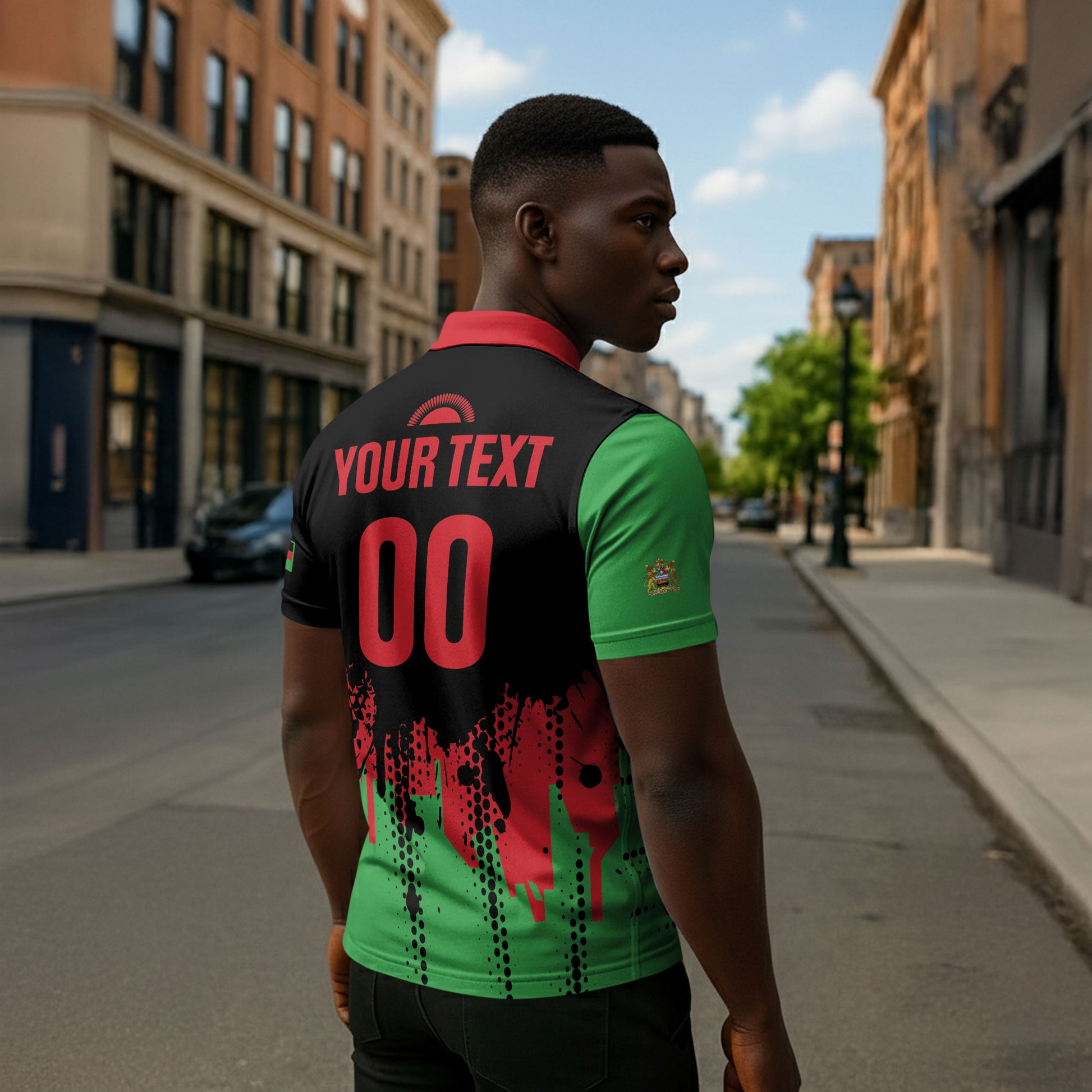 Custom Malawi 2026 Football Zipper Polo Shirt Go Scorchers Go Champions