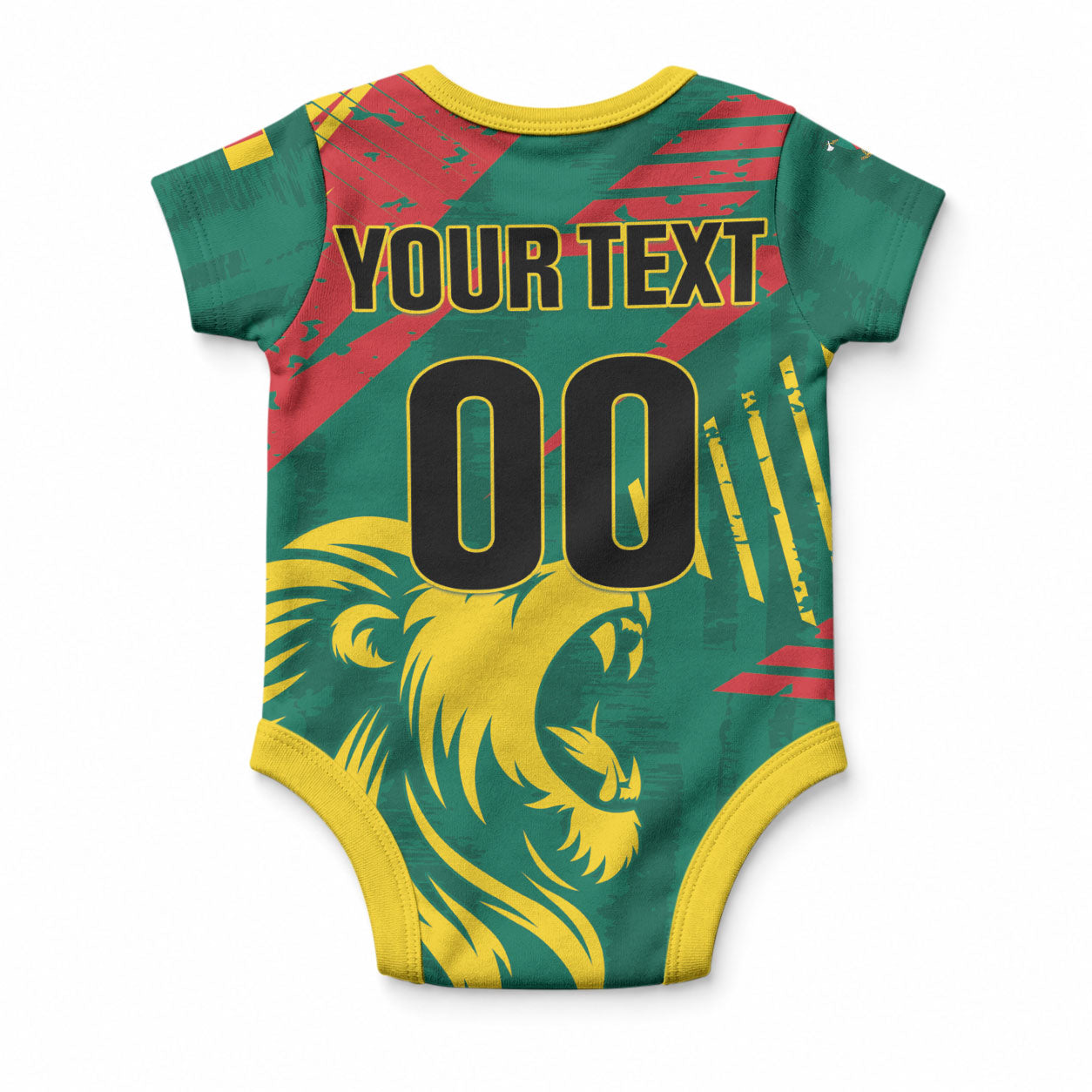 Custom Cameroon 2026 Football Baby Onesie Les Lionnes Indomptables