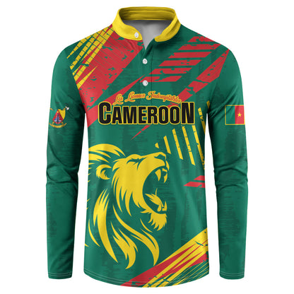 Custom Cameroon 2026 Football Button Sweatshirt Les Lionnes Indomptables