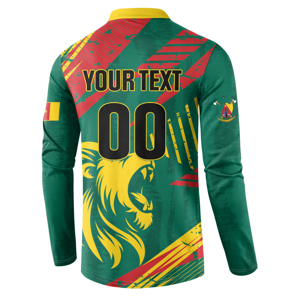 Custom Cameroon 2026 Football Button Sweatshirt Les Lionnes Indomptables