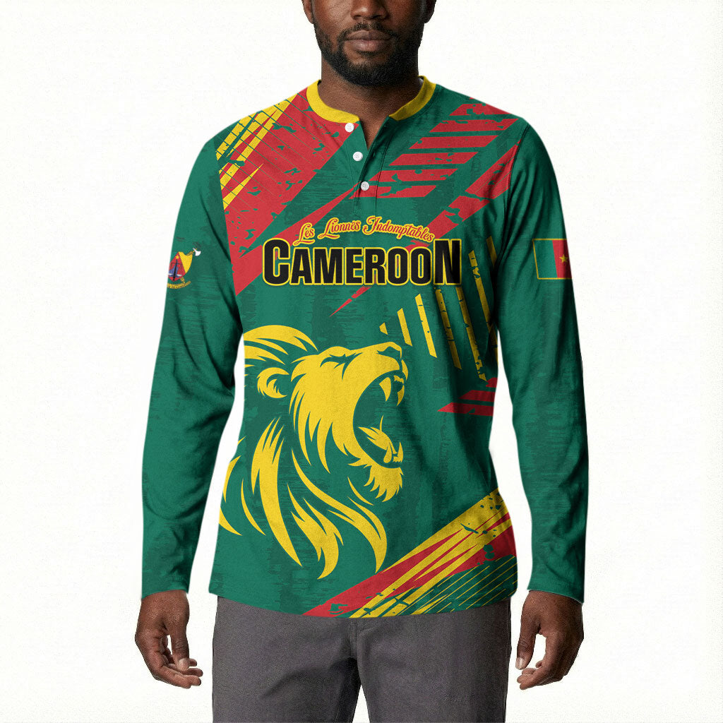 Custom Cameroon 2026 Football Button Sweatshirt Les Lionnes Indomptables