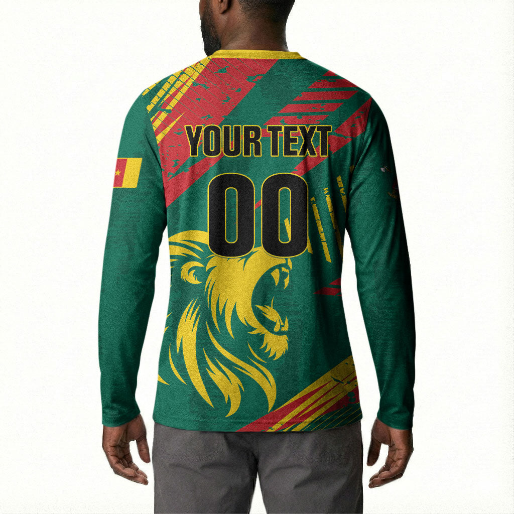 Custom Cameroon 2026 Football Button Sweatshirt Les Lionnes Indomptables