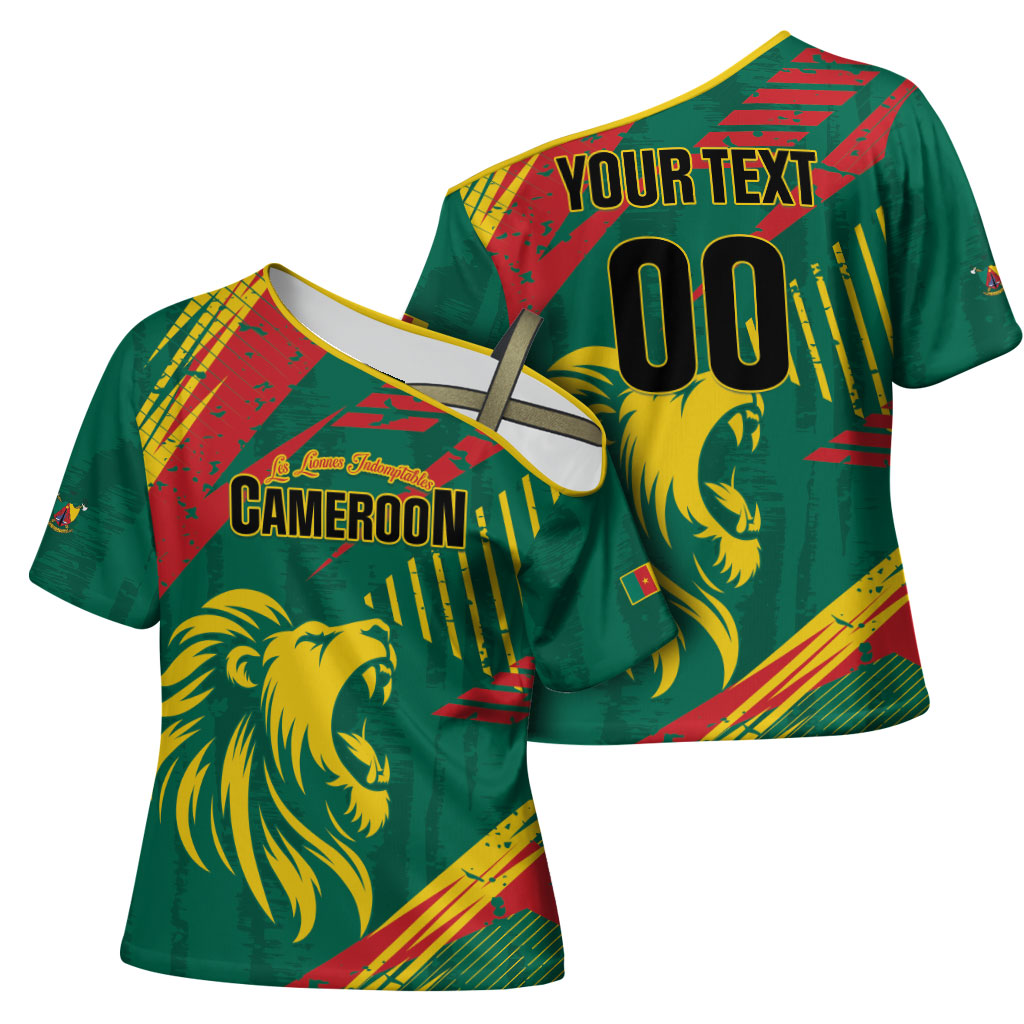 Custom Cameroon 2026 Football Cross Shoulder Shirt Les Lionnes Indomptables
