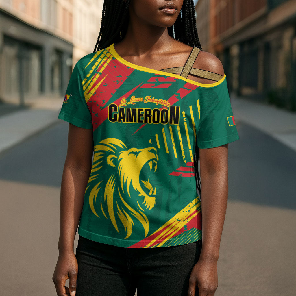 Custom Cameroon 2026 Football Cross Shoulder Shirt Les Lionnes Indomptables