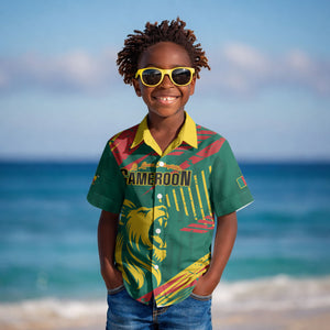 Custom Cameroon 2026 Football Kid Hawaiian Shirt Les Lionnes Indomptables