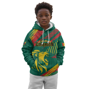 Custom Cameroon 2026 Football Kid Hoodie Les Lionnes Indomptables