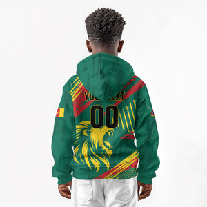 Custom Cameroon 2026 Football Kid Hoodie Les Lionnes Indomptables