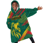Custom Cameroon 2026 Football Kid Wearable Blanket Hoodie Les Lionnes Indomptables