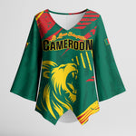 Custom Cameroon 2026 Football Kimono Sleeve Blouse Les Lionnes Indomptables